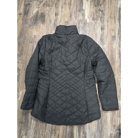 The North Face Womens sz L Black Quilted Jacket Fur Lined Full Zip - Picture 2 of 6
